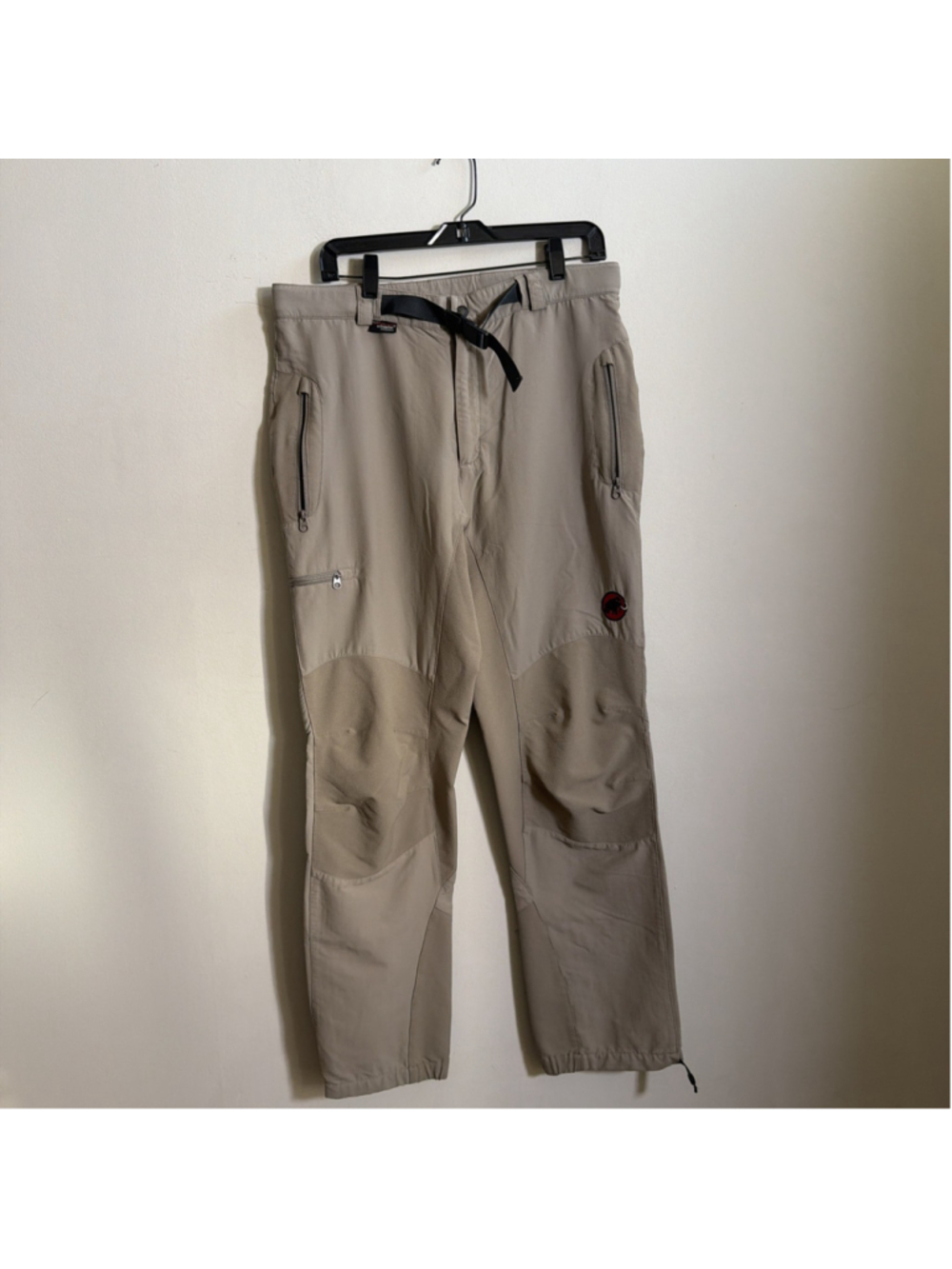 EUC Men’s MAMMUT COURMAYEUR Stretch 3xDRY Pants Schoeller Taupe 34x32 Belted